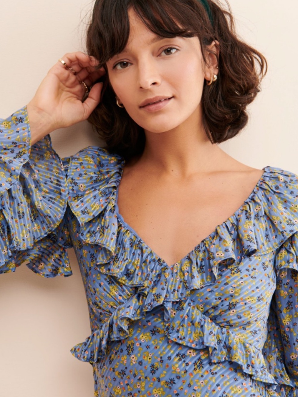 Free People Sweetest Thing Mini Dress in Midnight Cowboy